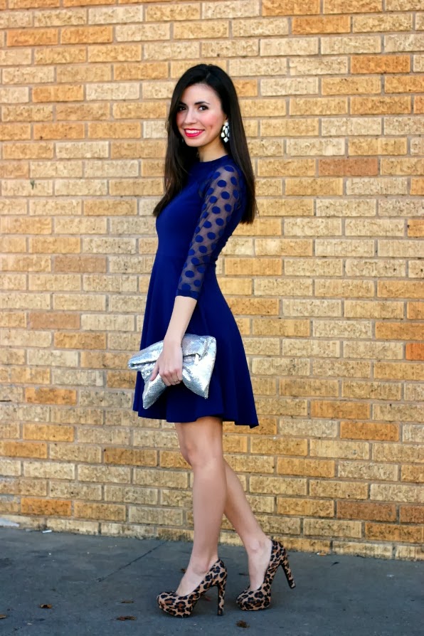 Dotted Sleeve Dress