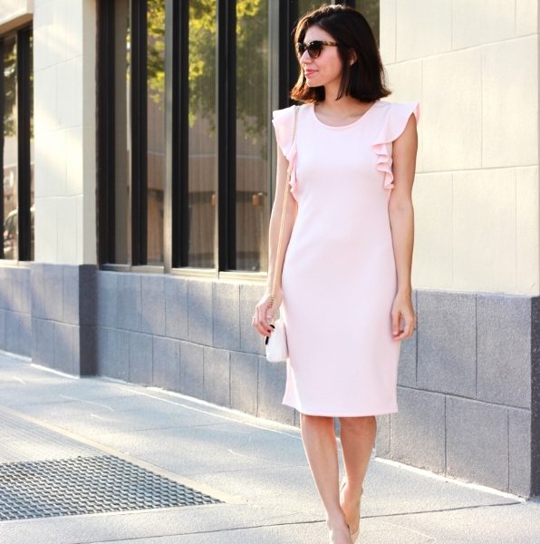 Blush Ruffle Shift