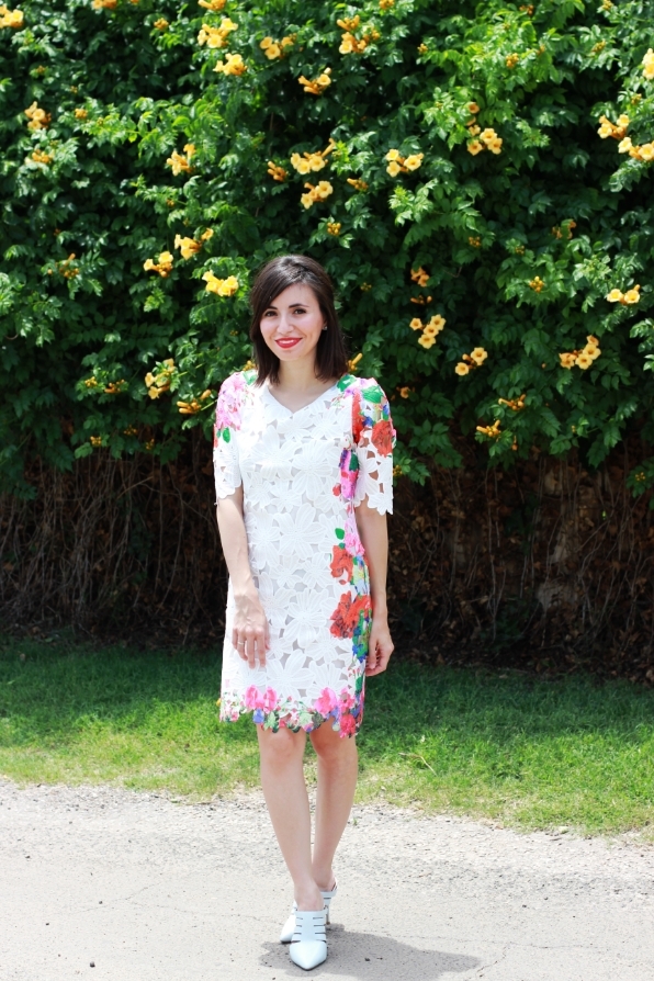 Floral Crochet Shift