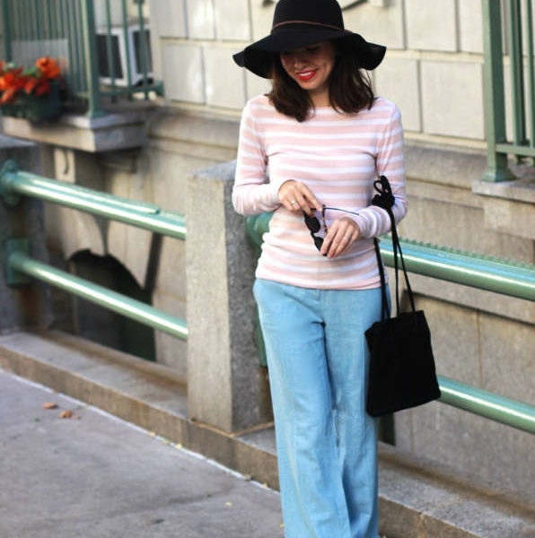 Pink Stripes & Chambray